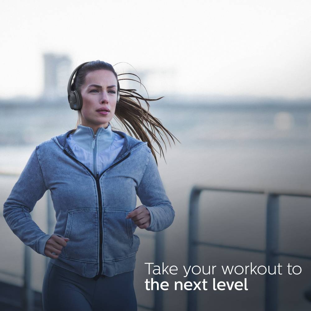 PHILIPS TASH402BK/00 Wireless With mic Bluetooth Headset (Black, On the Ear)