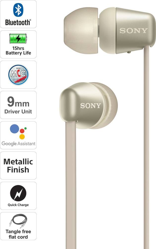 SONY WI-C310 Bluetooth Headset (Gold, In the Ear) SONY WI-C310 Bluetooth Headset (Gold, In the Ear)