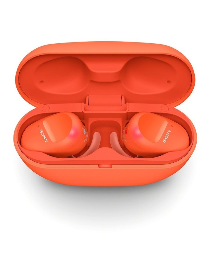 Truly Wireless Orange Sports Bluetooth Headphones WFSP800ND