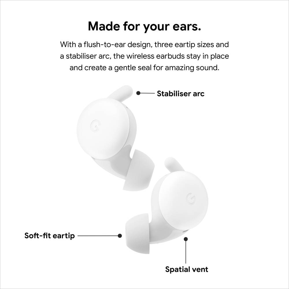 Google Pixel Buds A-Series with Google Assistant Bluetooth Headset (Clearly White, True Wireless) Google Pixel Buds A-Series with Google Assistant Bluetooth Headset (Clearly White, True Wireless)