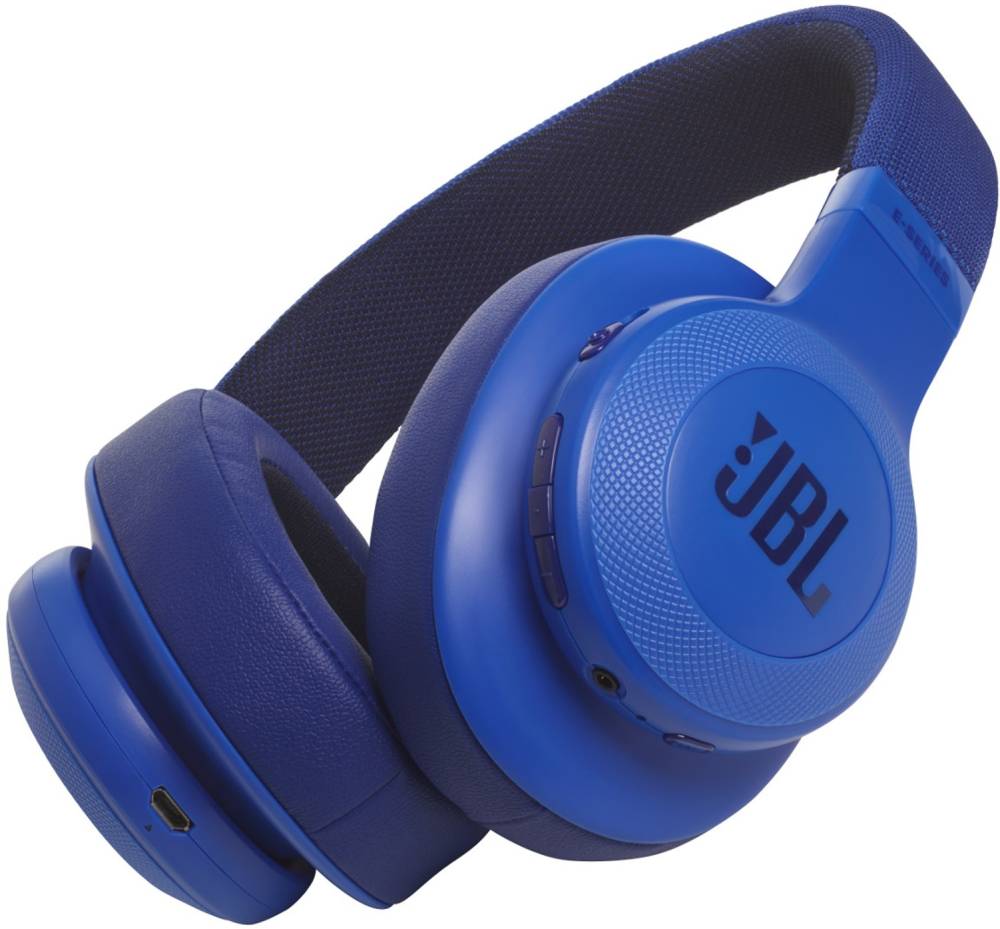 JBL E55BT Bluetooth Headset (Blue, On the Ear)