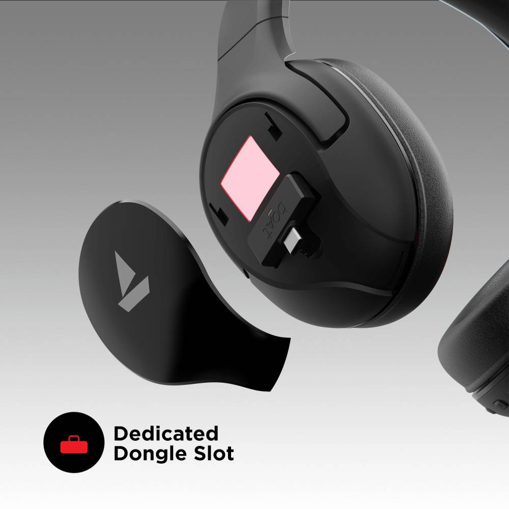 boAt Immortal IM1300 Bluetooth Gaming Headset (Black Sabre, On the Ear)