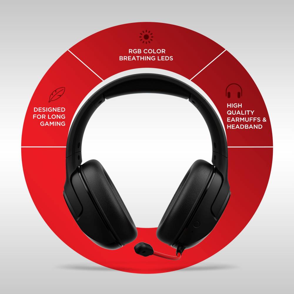 boAt Immortal IM1300 Bluetooth Gaming Headset (Black Sabre, On the Ear)