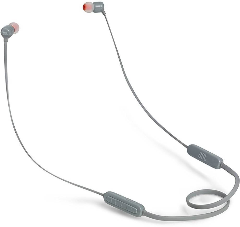 JBL T110BT Wireless Pure Bass Bluetooth Headset (Grey, In the Ear)