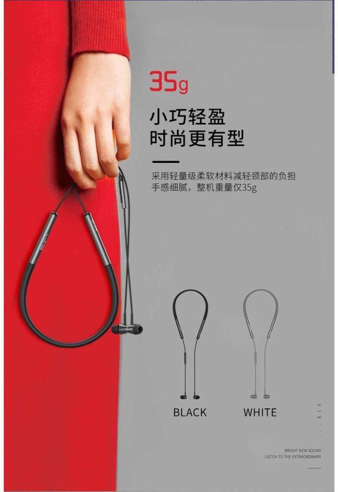 Wk Life V19 Wireless Sports Fitness Headset Bluetooth Headset (Black, In the Ear)