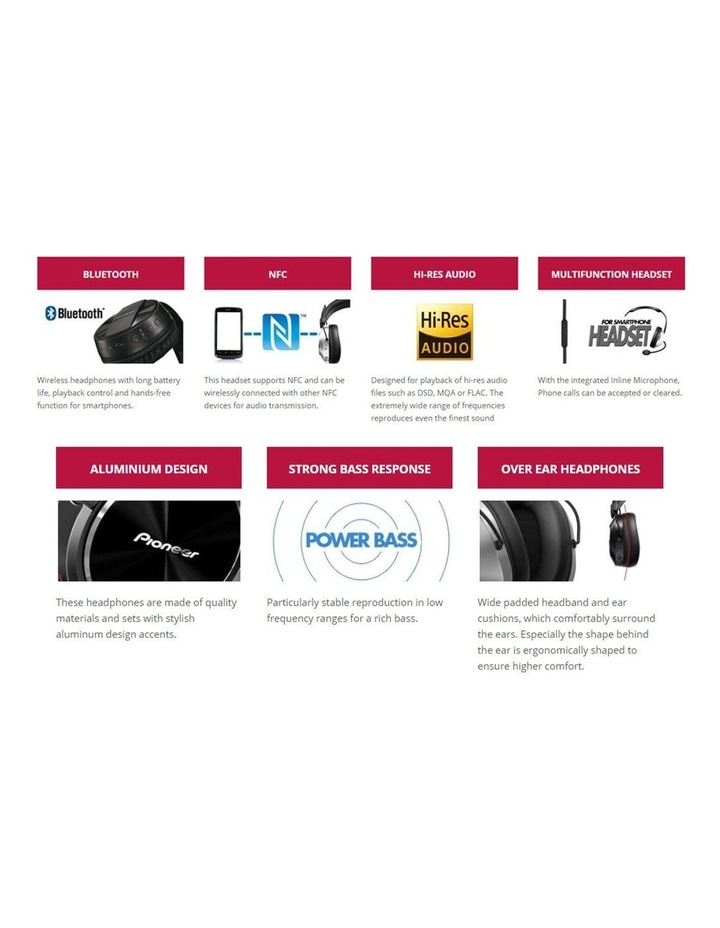 Wireless Bluetooth Over-Ear Headphones SE-MS7BT-S Wireless Bluetooth Over-Ear Headphones SE-MS7BT-S