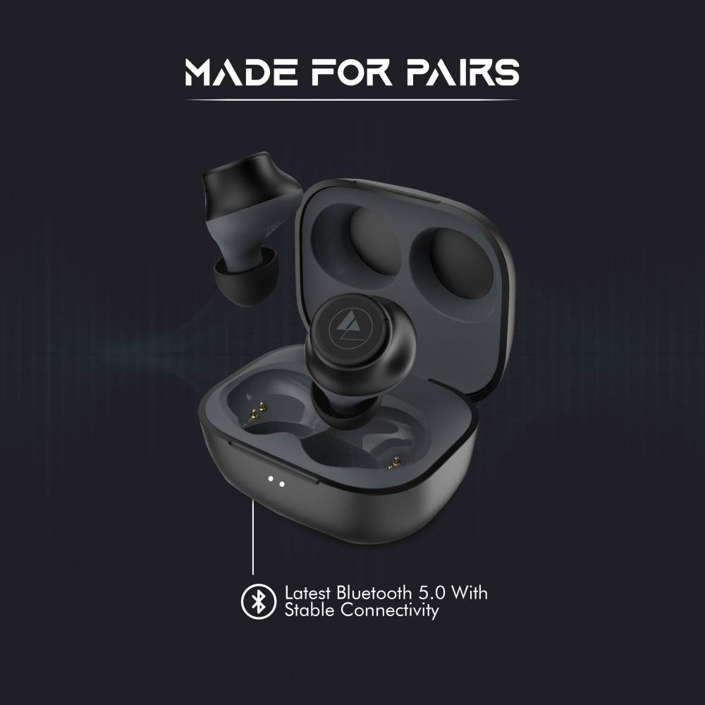 Wings Slay Bluetooth Headset (Black, True Wireless)