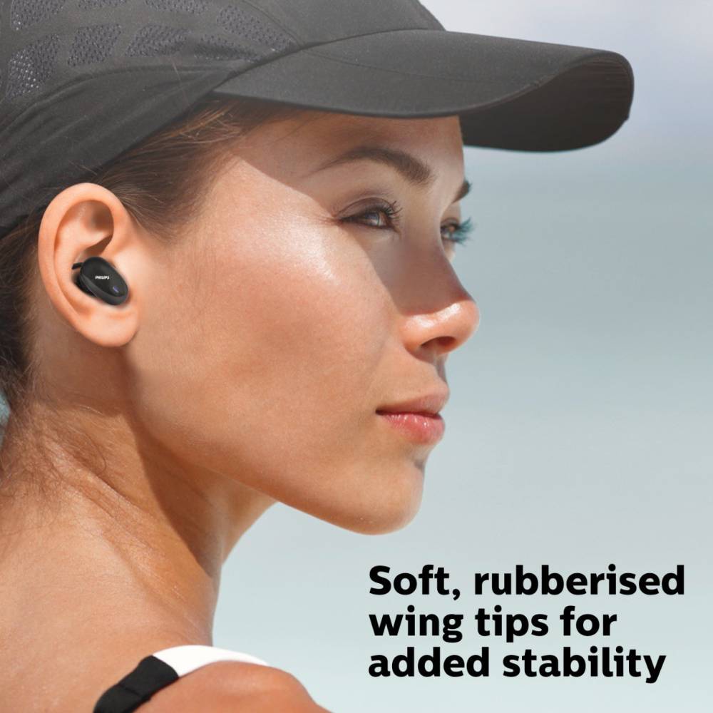 PHILIPS TAT4205BK (TWS) with IPX5 Splash-Proof Design Bluetooth Headset (Black, True Wireless)
