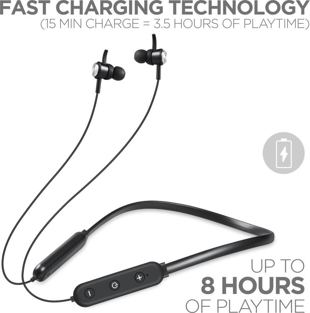 boAt Rockerz 275v2 Bluetooth Headset (Black, In the Ear)