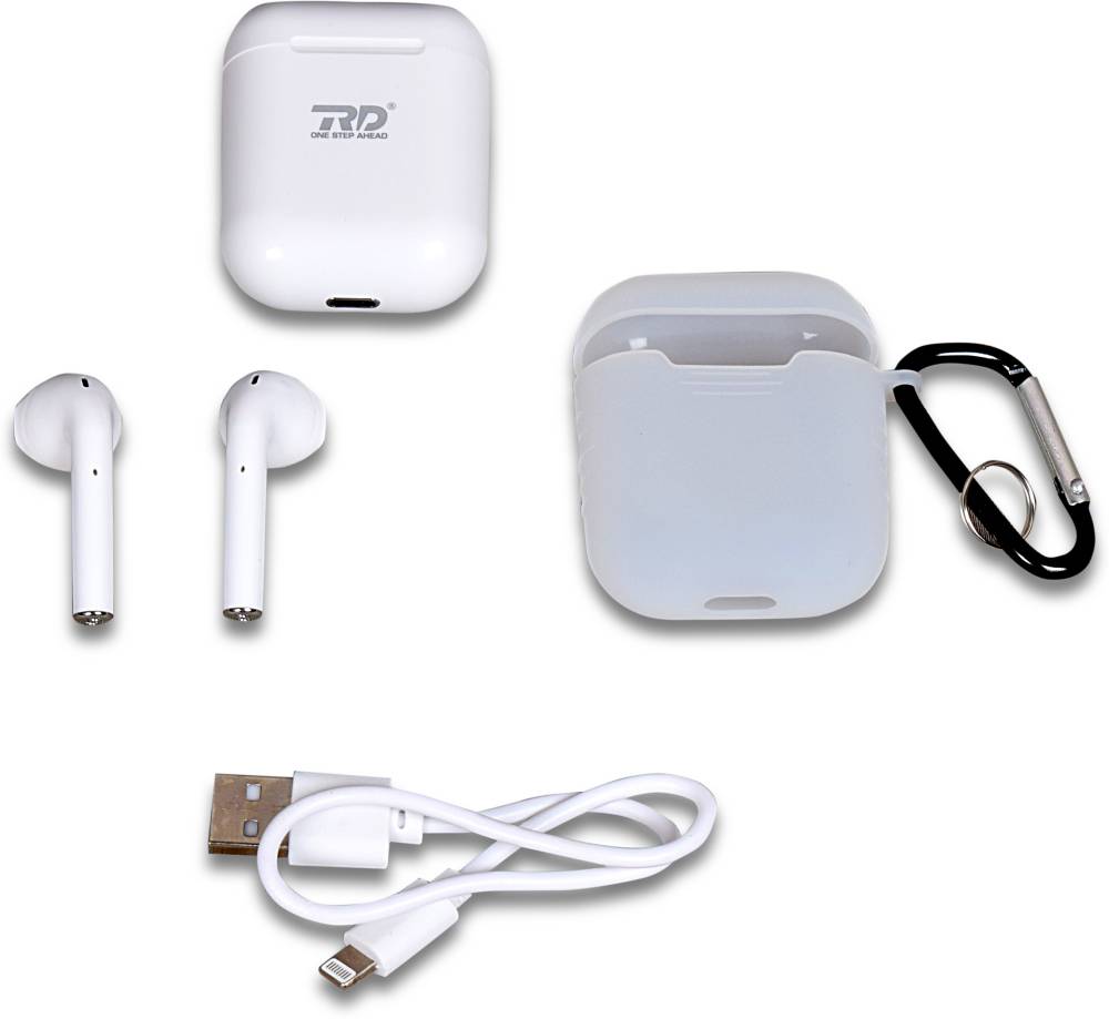 RD Bluetooth Headphone Bluetooth Headset (White, True Wireless)