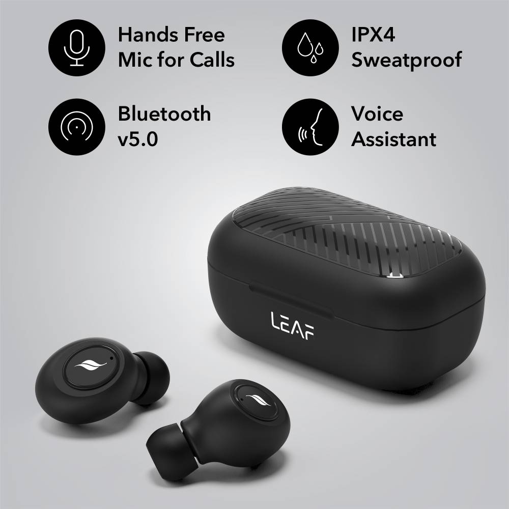 LEAF Dots Bluetooth Headset (Carbon black, True Wireless) LEAF Dots Bluetooth Headset (Carbon black, True Wireless)