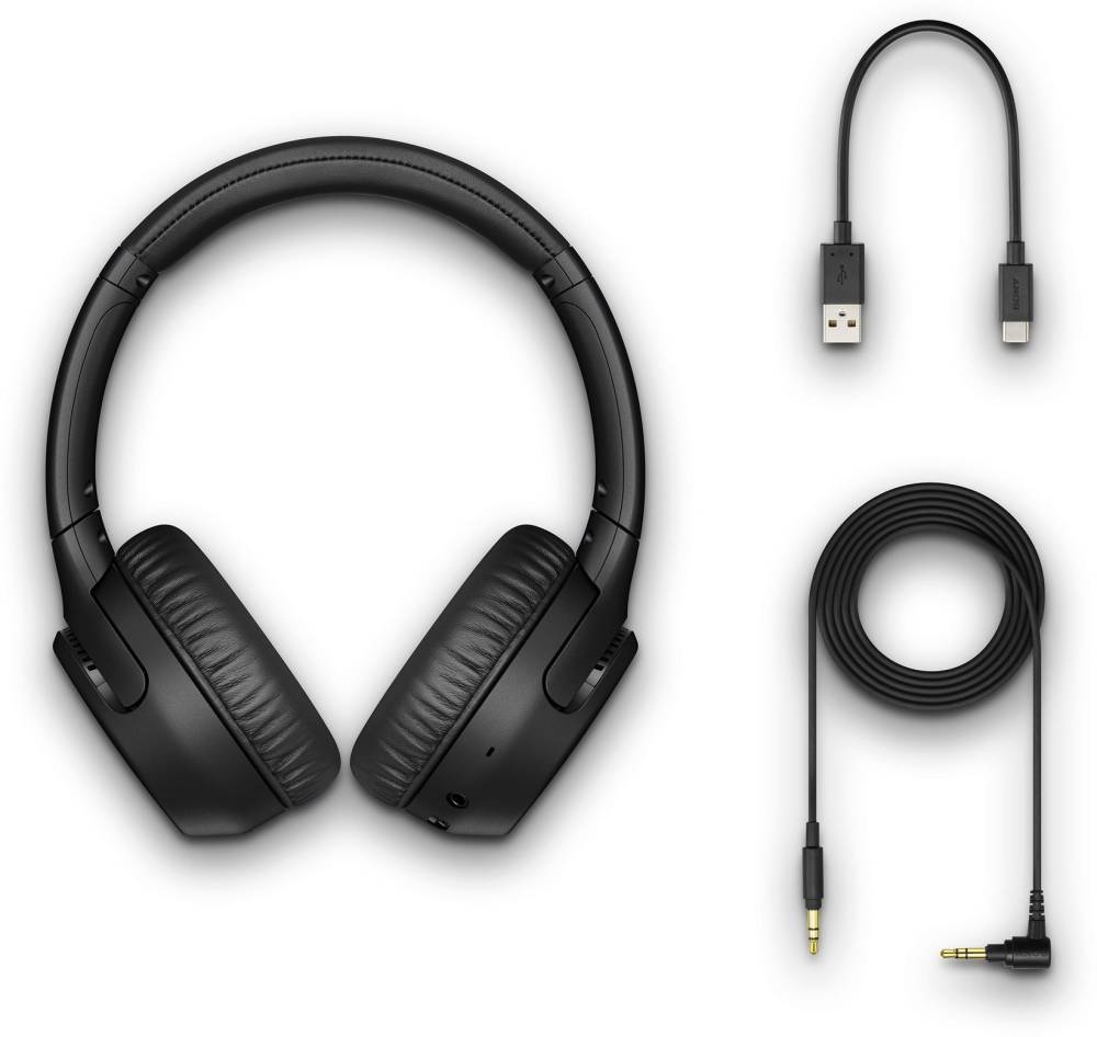 SONY WH-XB700 Bluetooth Headset (Black, On the Ear)