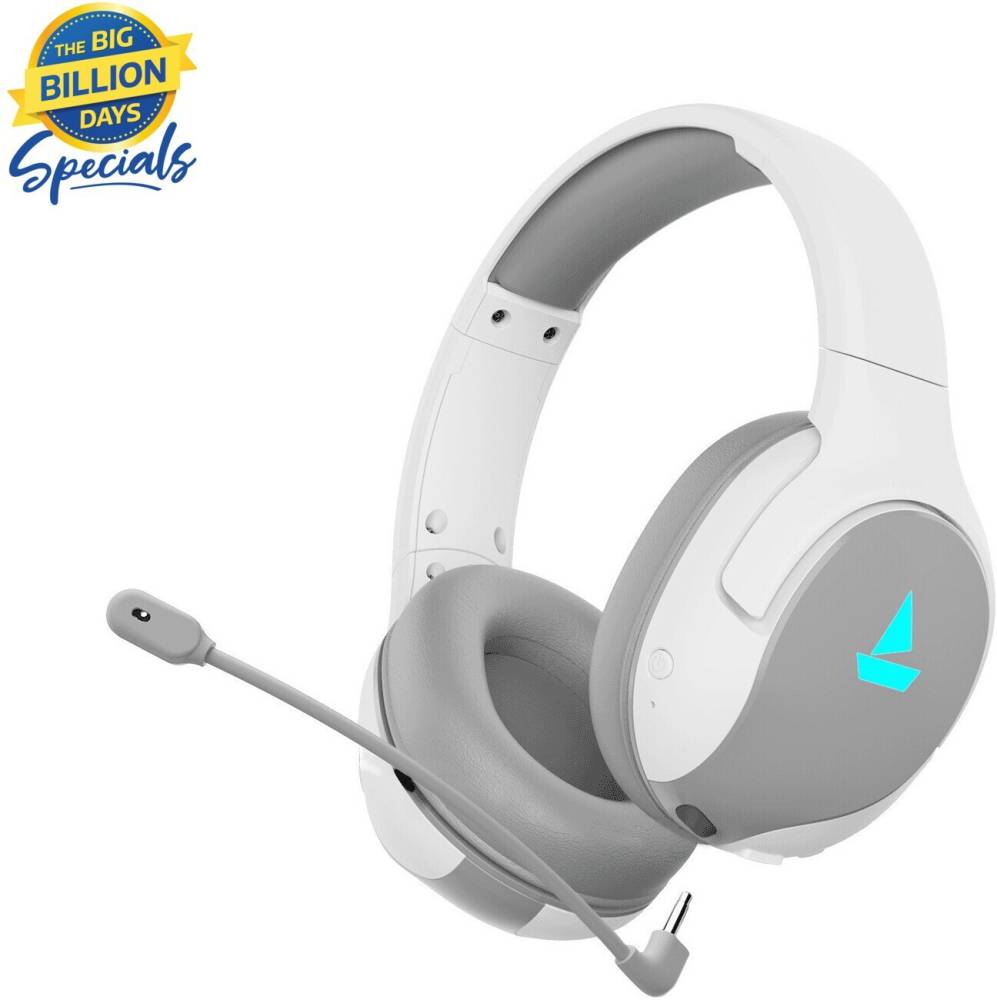 boAt Immortal IM1300 Bluetooth Gaming Headset (White Sabre, On the Ear)