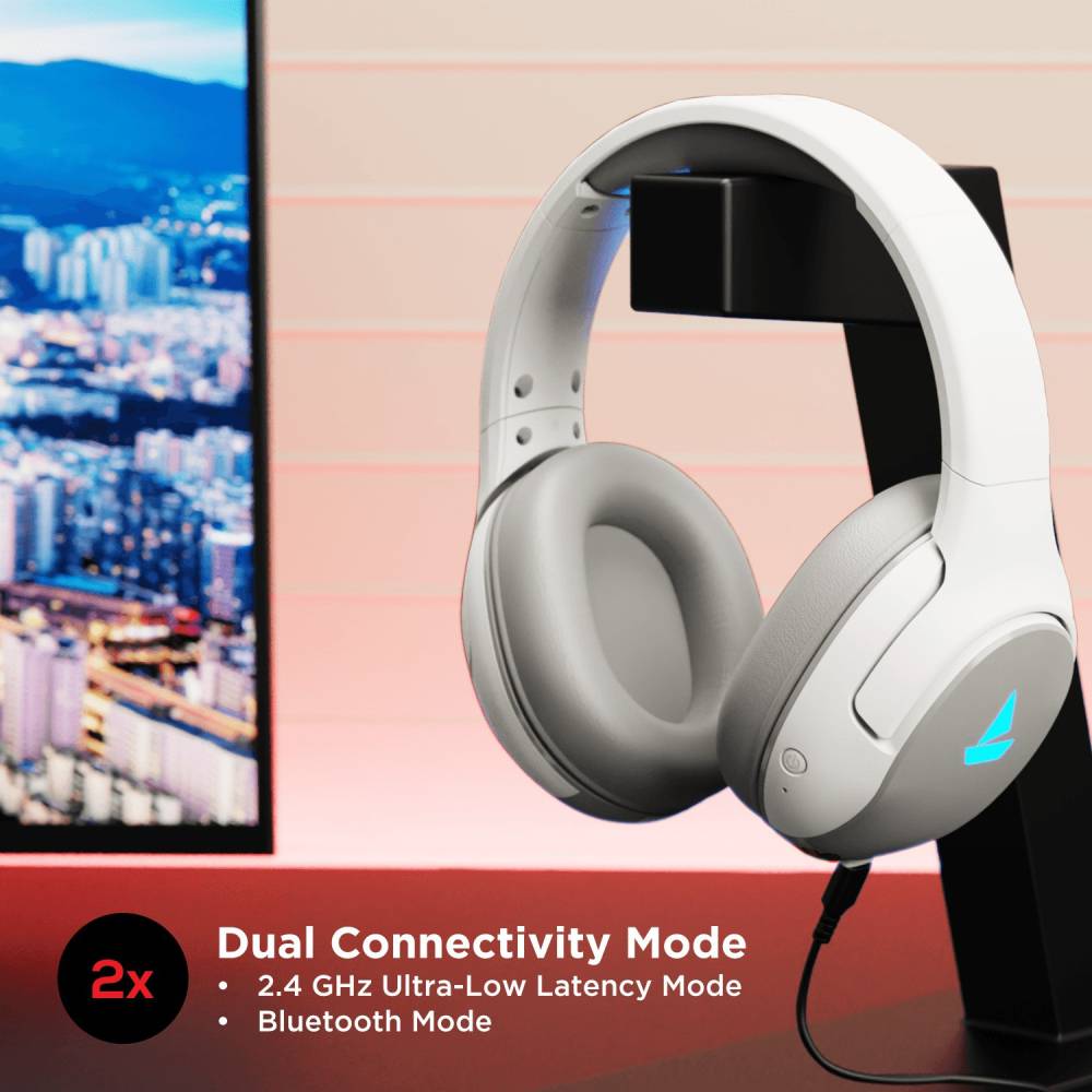 boAt Immortal IM1300 Bluetooth Gaming Headset (White Sabre, On the Ear)