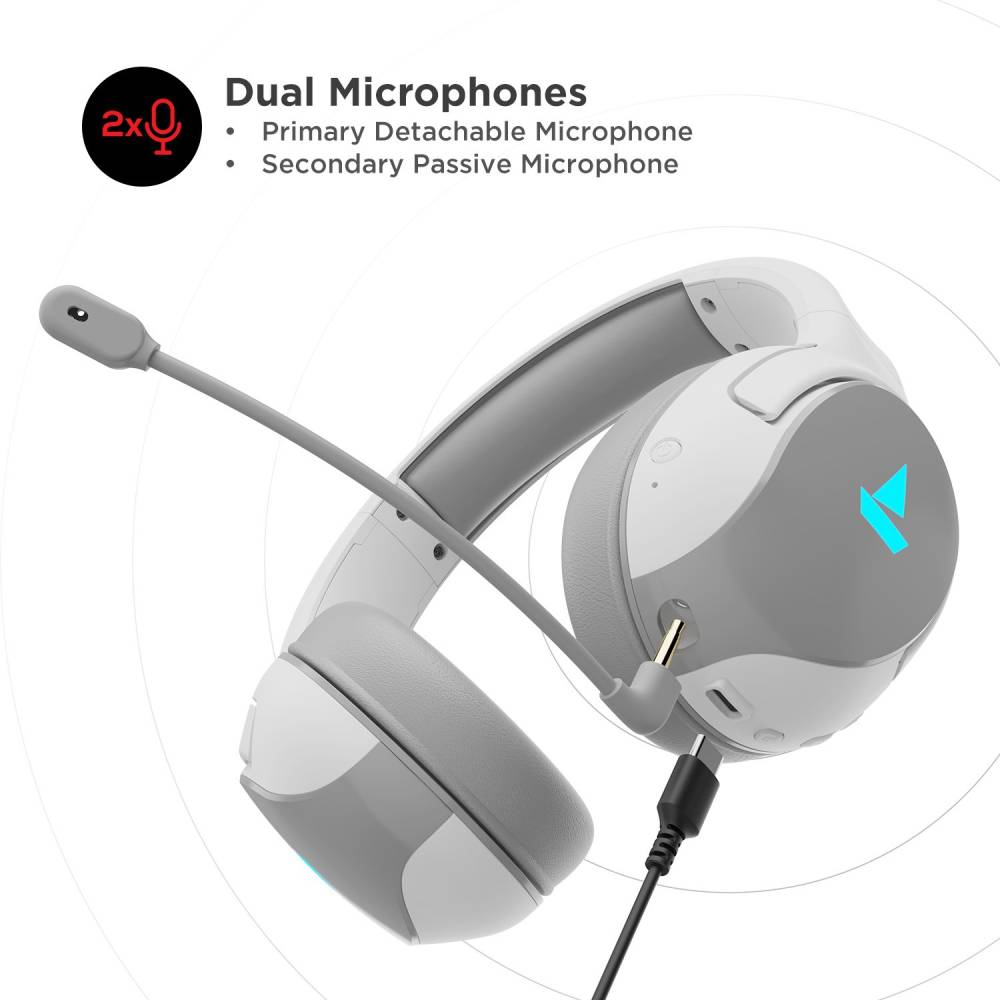 boAt Immortal IM1300 Bluetooth Gaming Headset (White Sabre, On the Ear)