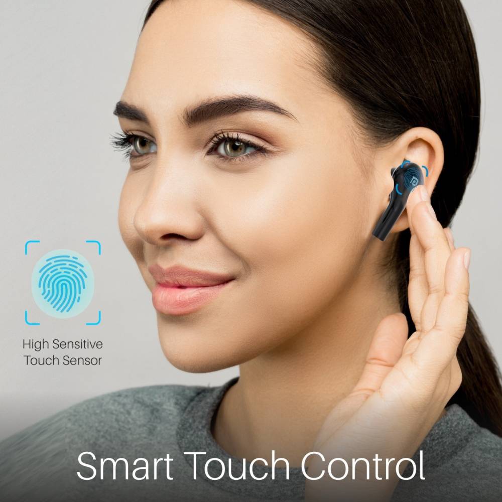 Portronics Harmonics Twins 33, POR-1174 Bluetooth Headset (Black, True Wireless)