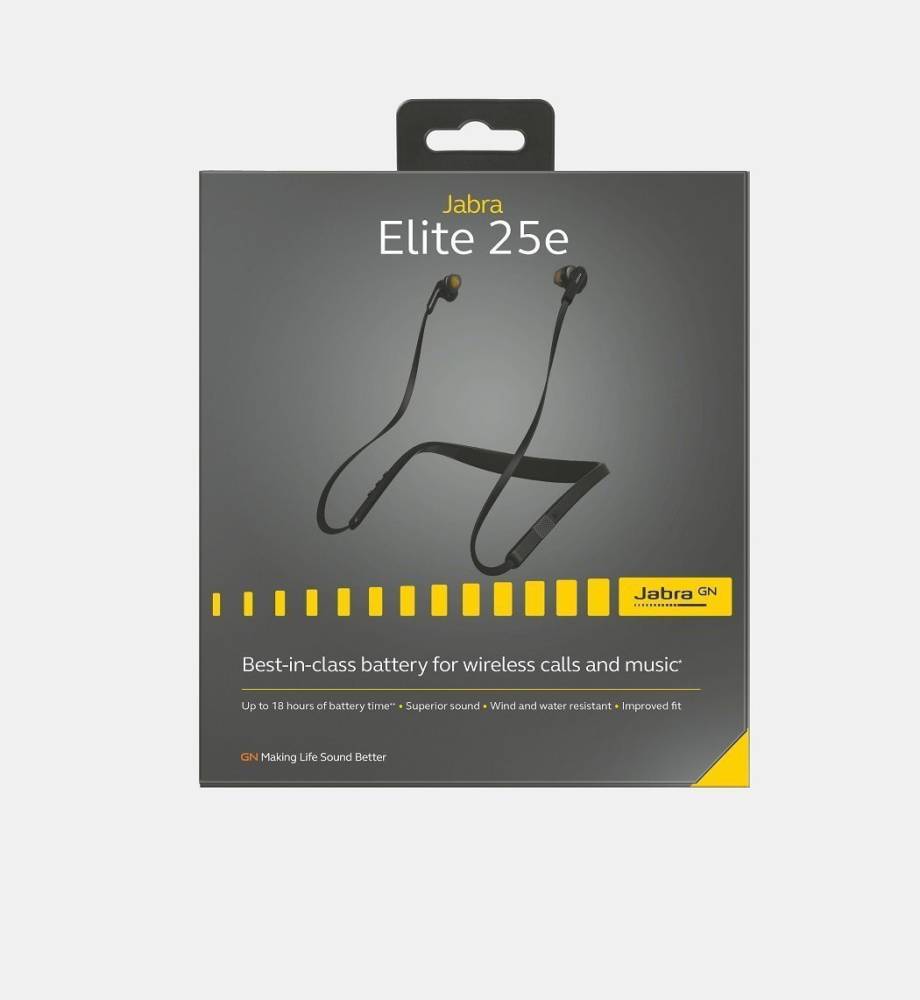 Jabra Elite 25E Wireless Bluetooth Headset (Black, In the Ear)