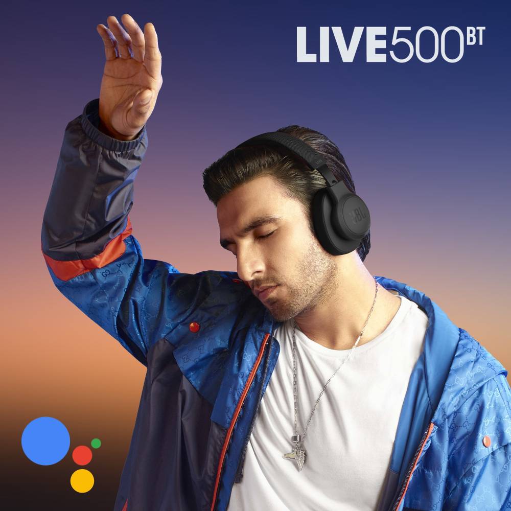 JBL Live 500BT Voice Enabled Bluetooth Headset (Black, On the Ear)