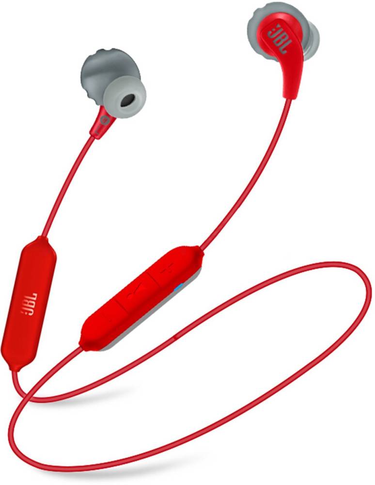 JBL Endurance RunBT IPX5 Sports Bluetooth Headset (Red, Grey, In the Ear)