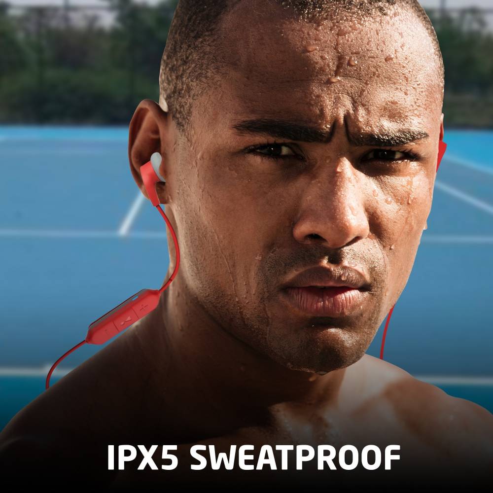 JBL Endurance RunBT IPX5 Sports Bluetooth Headset (Red, Grey, In the Ear)