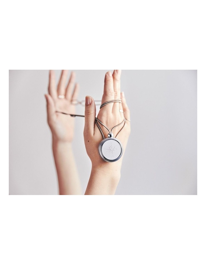 Sound Necklace - Silver & Qliq Crystaline Sandy Beach - Gold