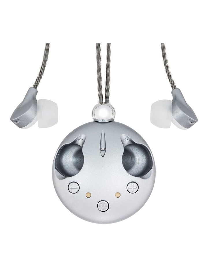 Sound Necklace - Silver & Qliq Crystaline Sandy Beach - Gold