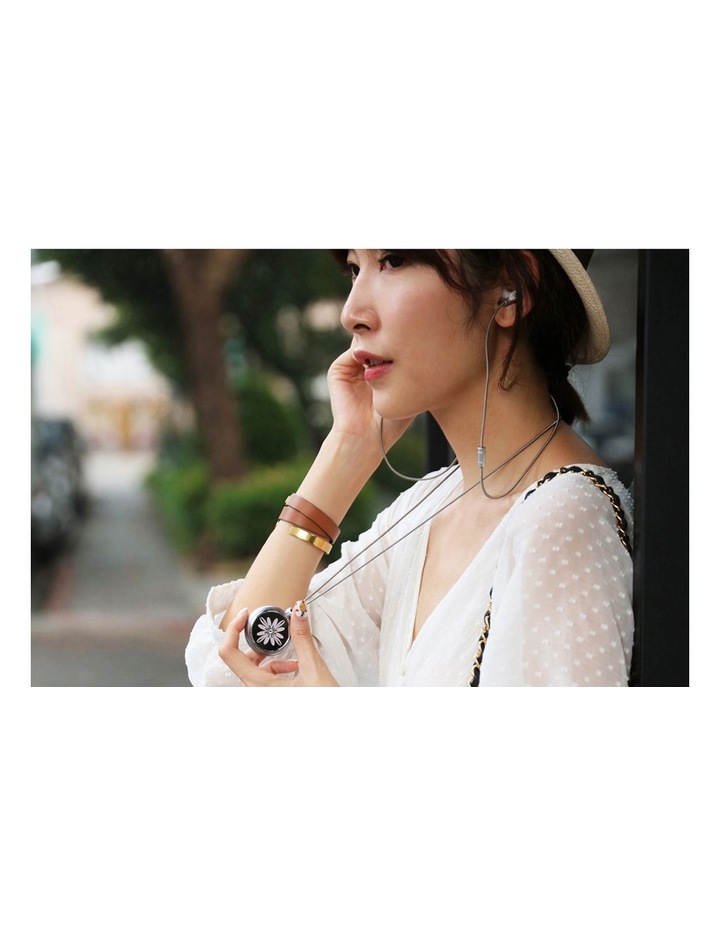 Sound Necklace - Silver & Qliq Crystaline Sandy Beach - Gold