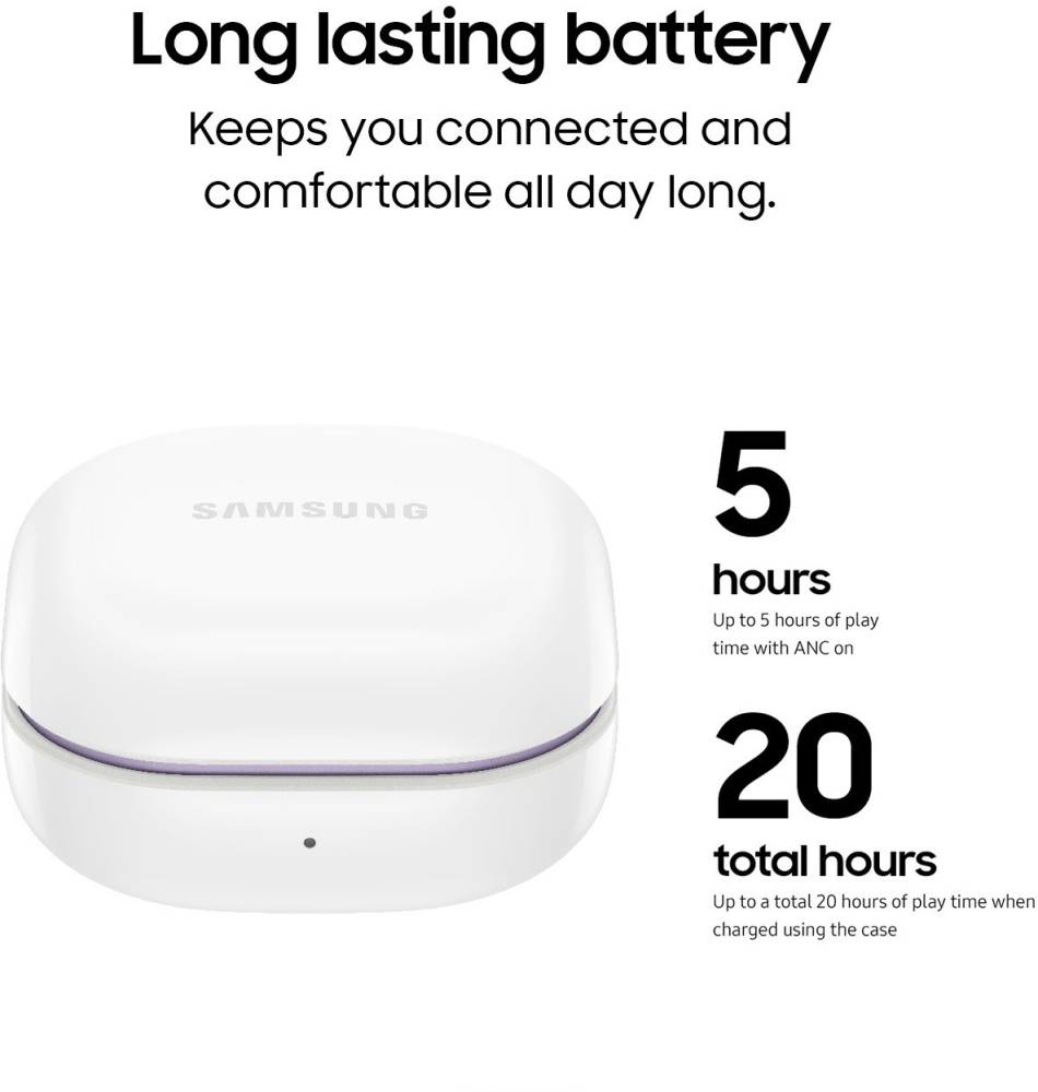 SAMSUNG Galaxy Buds 2 Bluetooth Headset (Lavender, True Wireless)