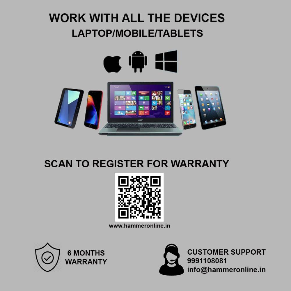 Hammer Bash Over The Ear Bluetooth Headset (Black, On the Ear)