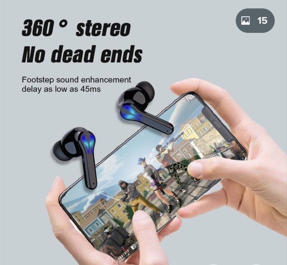 fiado high bass Phantom Design led earpods with low latency Bluetooth Gaming Headset (Black, True Wireless) fiado high bass Phantom Design led earpods with low latency Bluetooth Gaming Headset (Black, True Wireless)