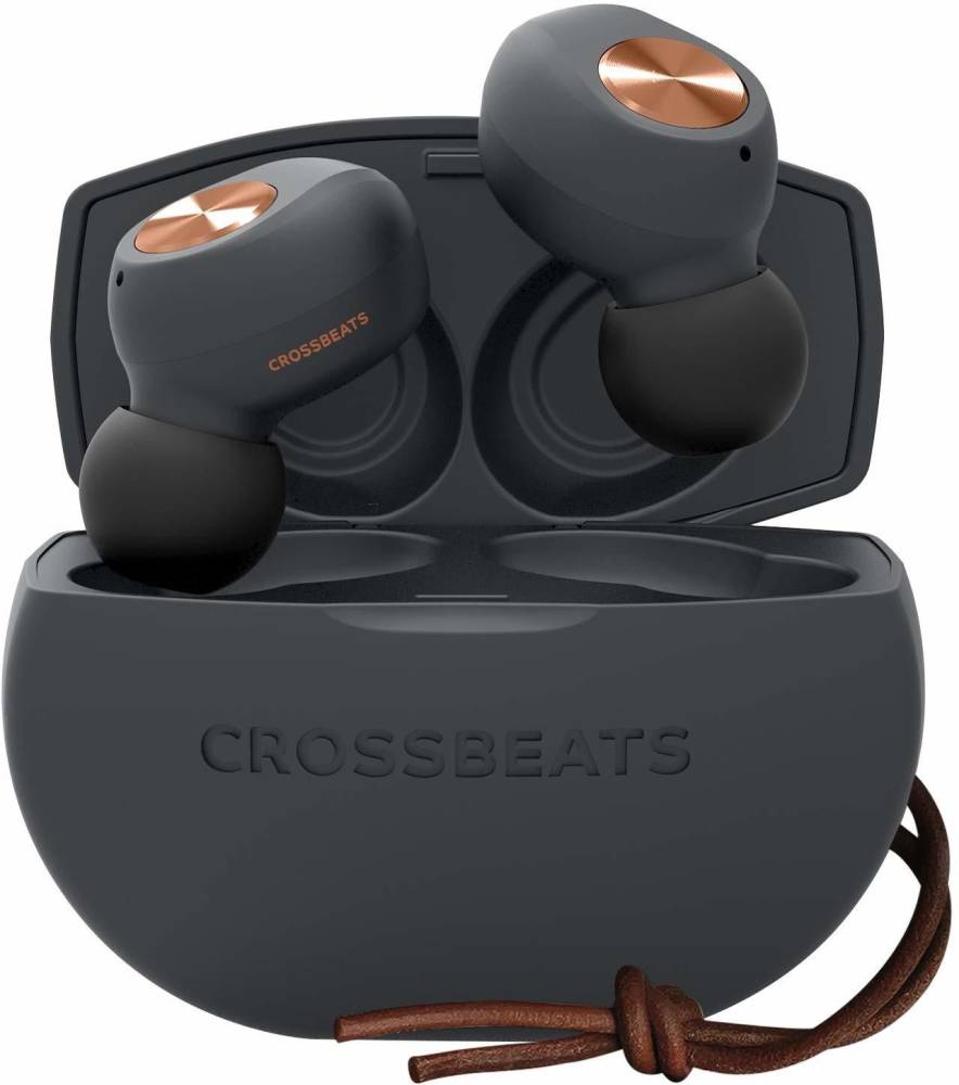 CrossBeats PEBBLE ASH GREY Bluetooth Headset (ASH GREY, True Wireless)