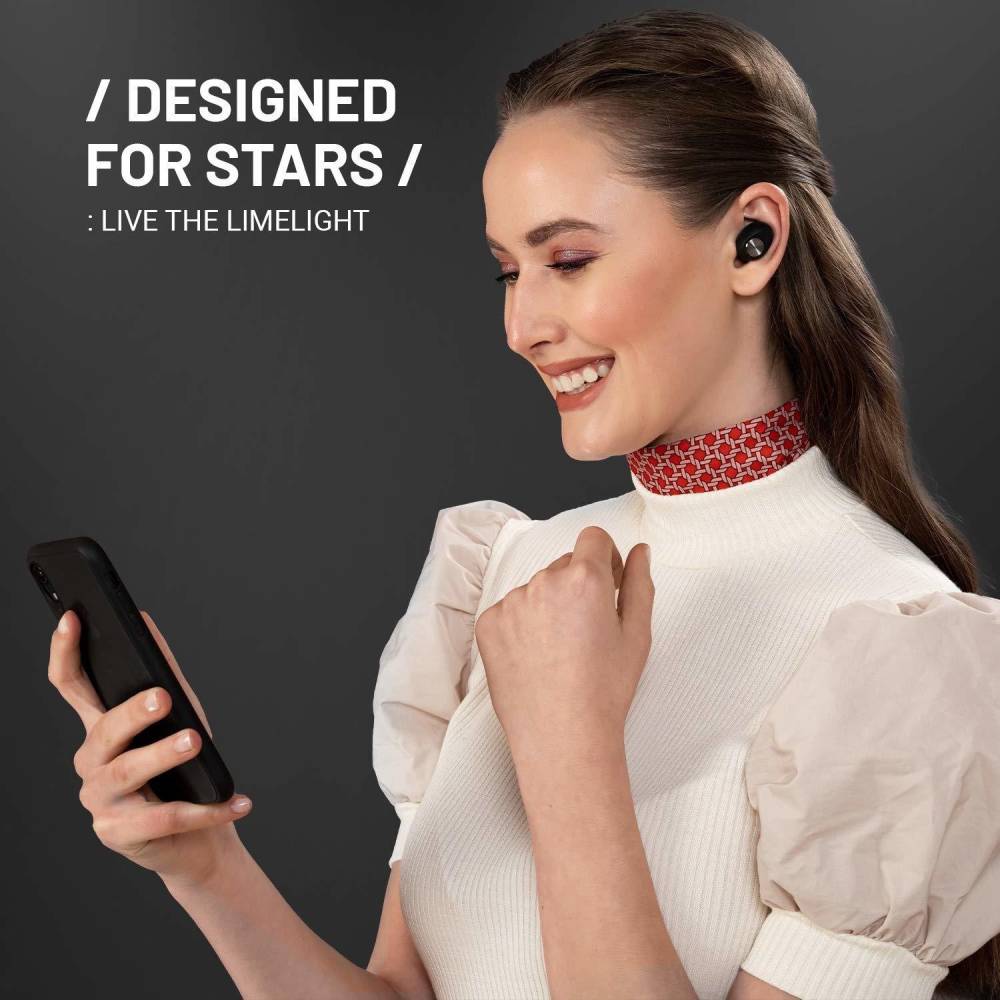 CrossBeats PEBBLE ASH GREY Bluetooth Headset (ASH GREY, True Wireless)