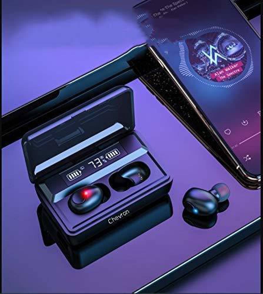 NEFI TWS T8 Bluetooth 5.0 True Wireless Headphones Waterproof Bluetooth without Mic Headset (Black, In the Ear)