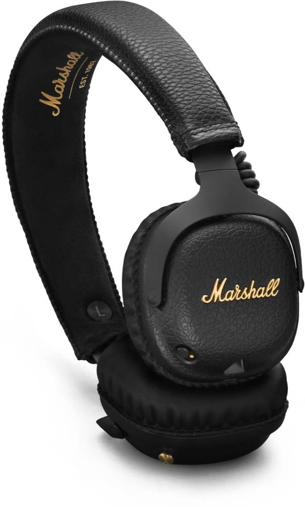 Marshall Mid ANC BT Active noise cancellation enabled Bluetooth Headset (Black, On the Ear)