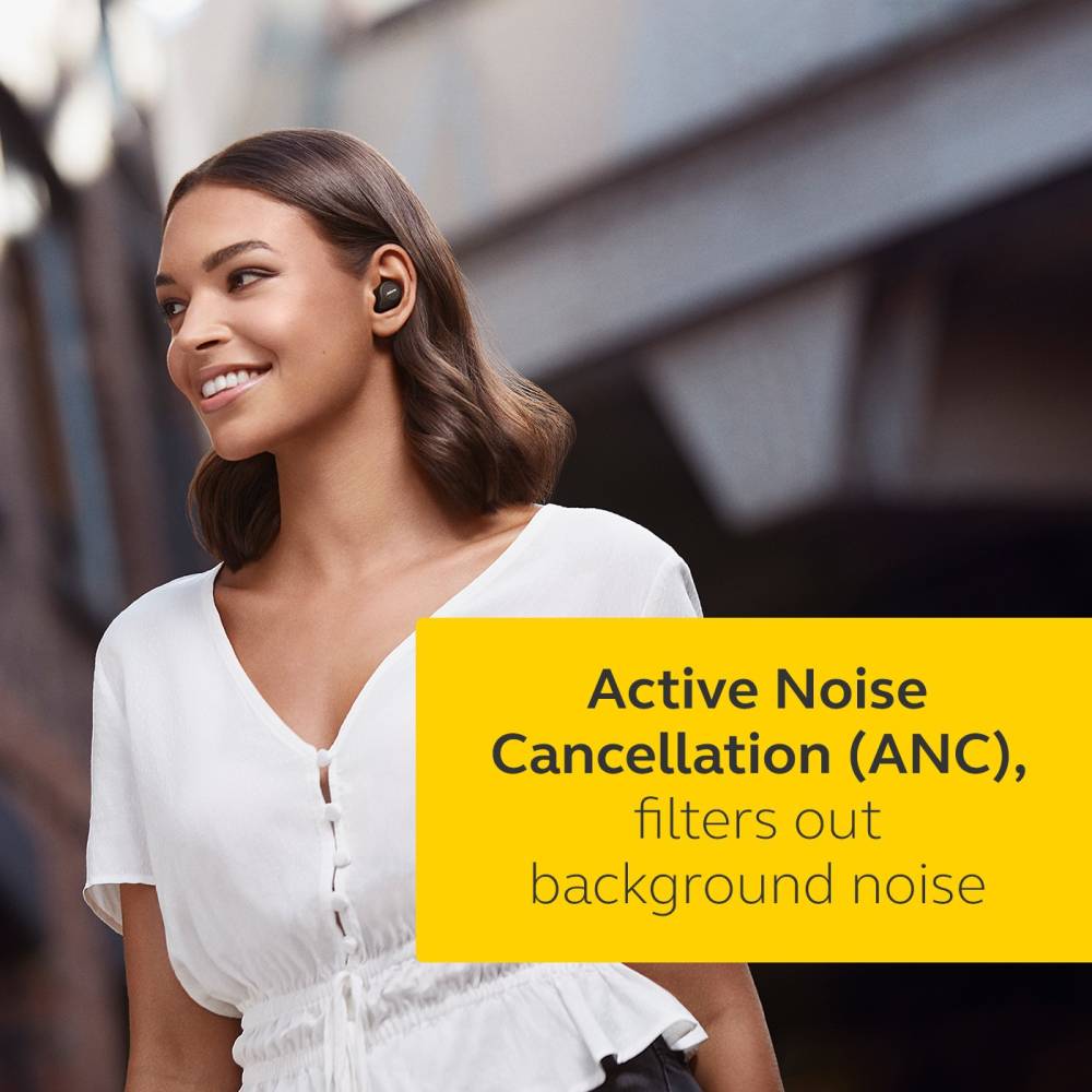 Jabra Elite 75t With Active Noise Cancellation enabled Bluetooth Headset (Black, True Wireless)