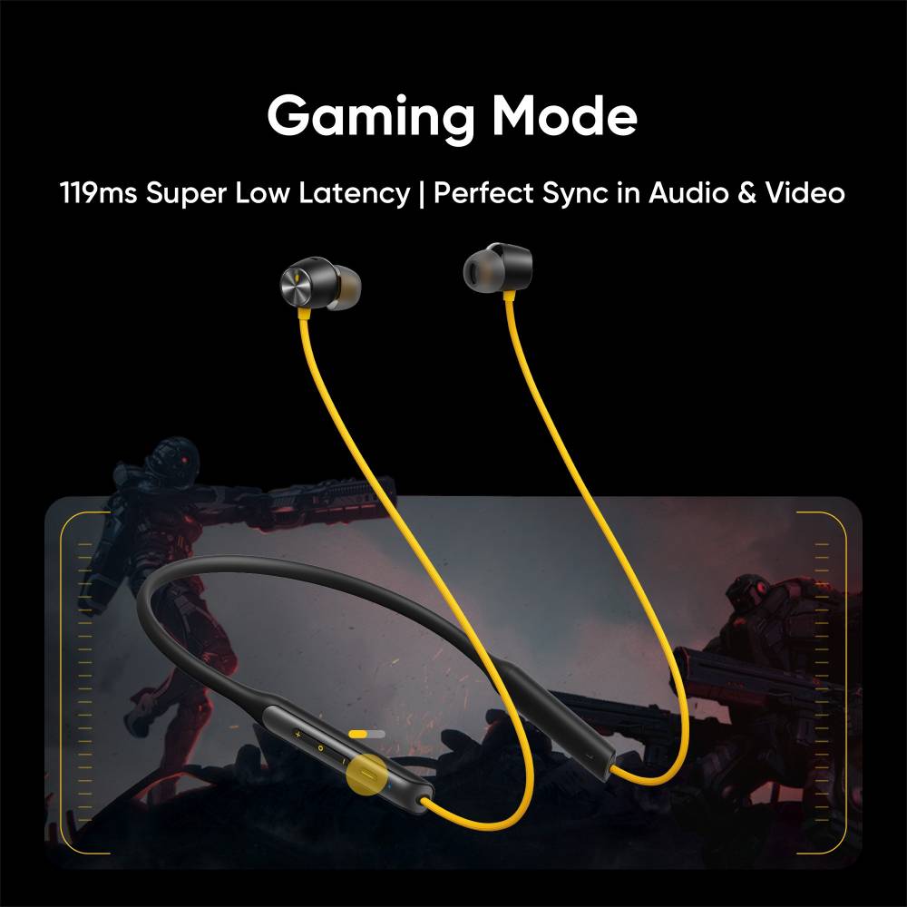 realme Buds Wireless Pro with Active Noise Cancellation (ANC) Bluetooth Headset (Yellow, In the Ear)