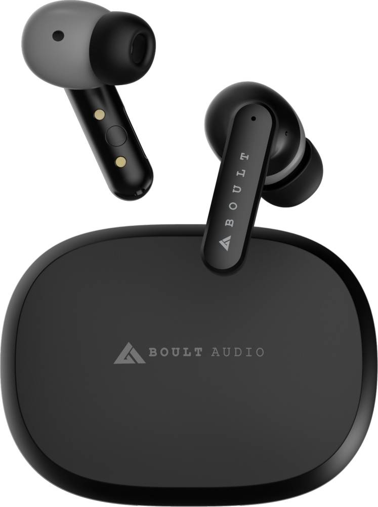 Boult Audio AirBass ENCore with Environmental Noise Cancellation (ENC) Bluetooth Headset (Black, True Wireless)