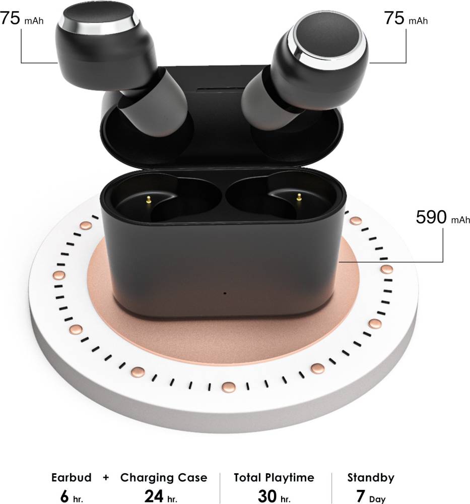 Blaupunkt BTW01 Wireless HD Sound Bluetooth Headset (Black, True Wireless)
