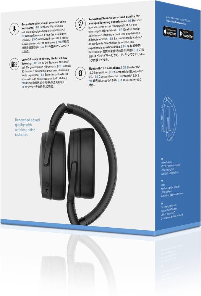 Sennheiser HD 350BT Bluetooth Headset (Black, On the Ear)