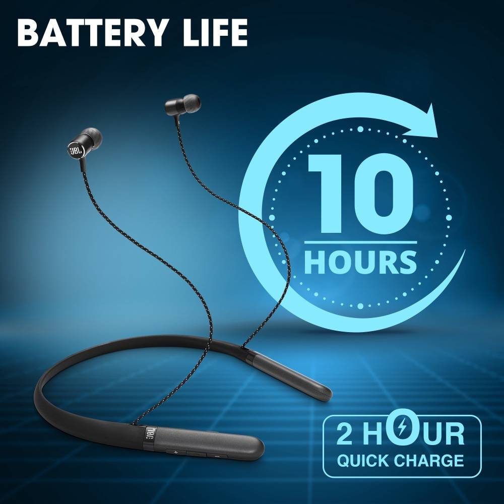 JBL LIVE200BT Wireless In-Ear Neckband Bluetooth Headset (Black, In the Ear)