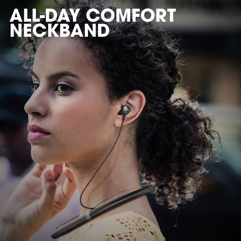 JBL LIVE200BT Wireless In-Ear Neckband Bluetooth Headset (Black, In the Ear)