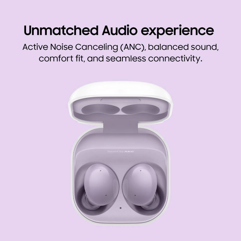 SAMSUNG Galaxy Buds 2 Bluetooth Headset (Lavender, True Wireless)