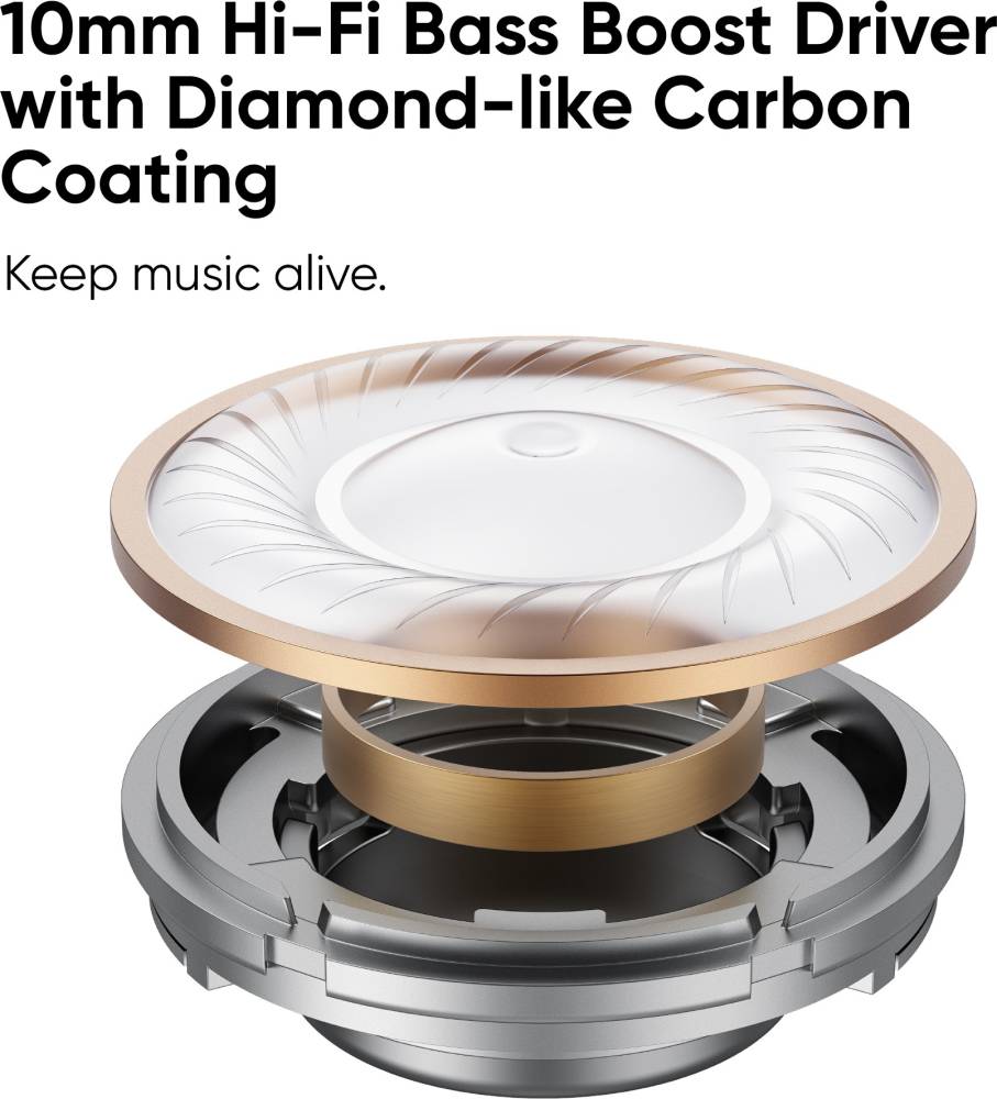 DIZO by realme TechLife GoPods Bluetooth Headset (Smoky Grey, True Wireless)