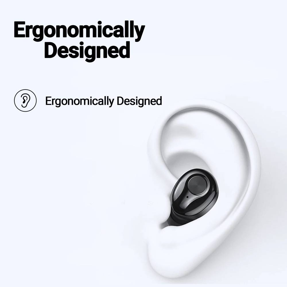 Lenovo HT18_BLACK Bluetooth Headset (Black, True Wireless)