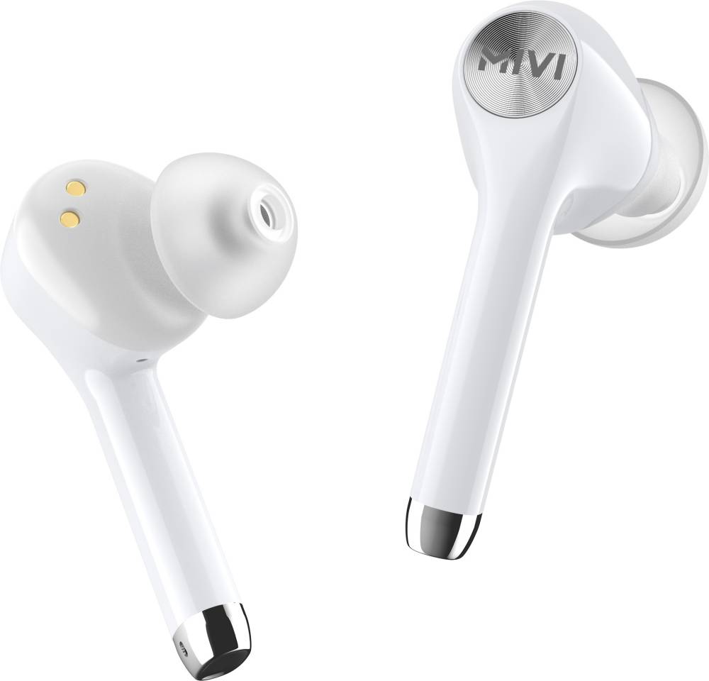 Mivi DuoPods M80 True Wireless Bluetooth Headset with aptX Audio Bluetooth Headset (White, True Wireless)