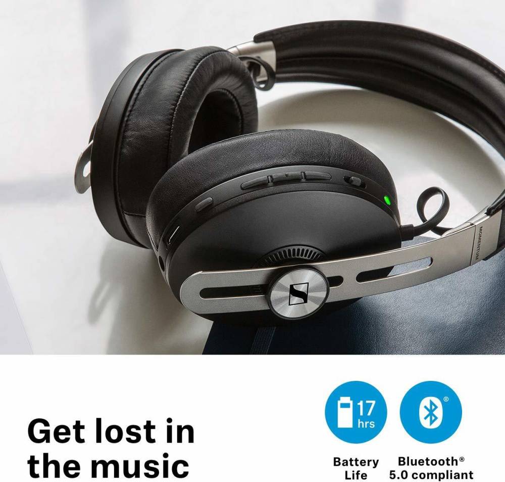 Sennheiser Momentum 3 Wireless Active noise cancellation enabled Bluetooth Headset (Black, Silver, On the Ear) Sennheiser Momentum 3 Wireless Active noise cancellation enabled Bluetooth Headset (Black, Silver, On the Ear)