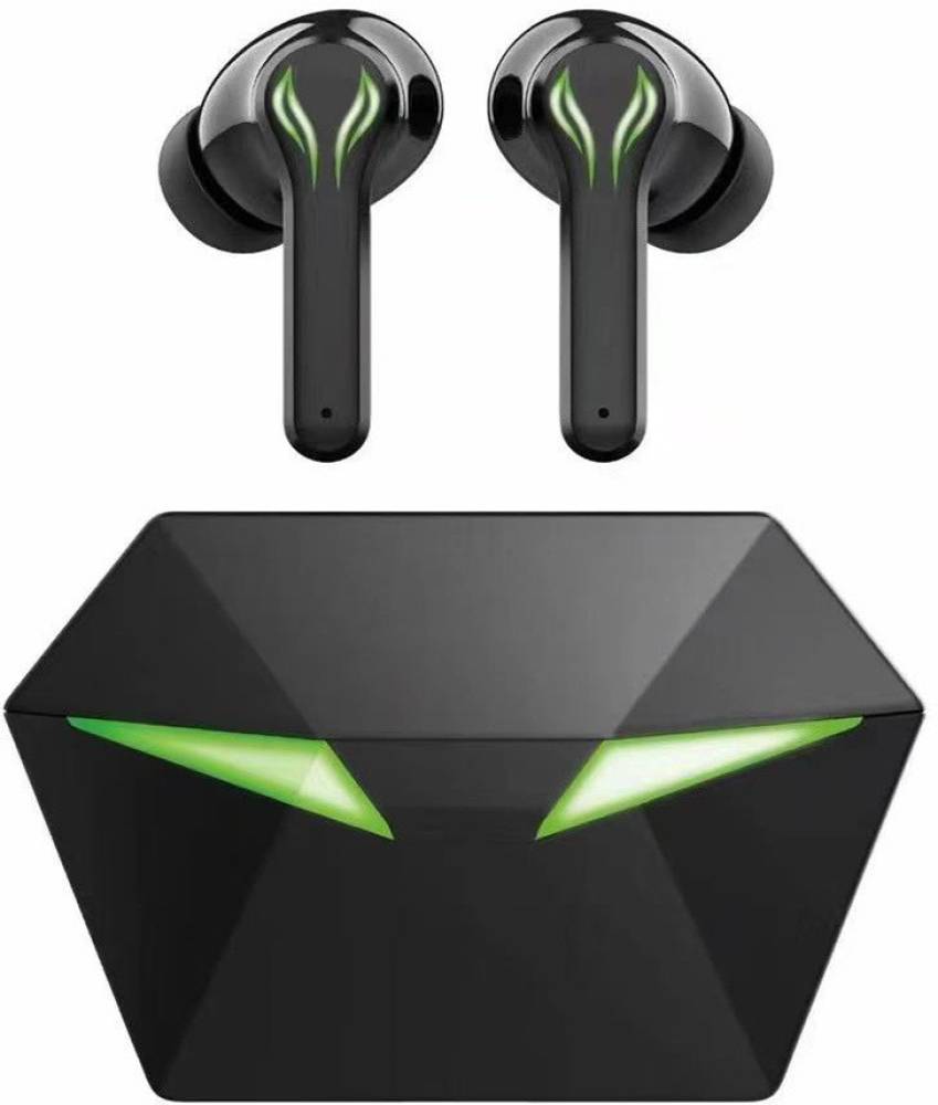 fiado High bass Gaming Tws EarPods Led phantom Bluetooth Headset (Black, True Wireless)