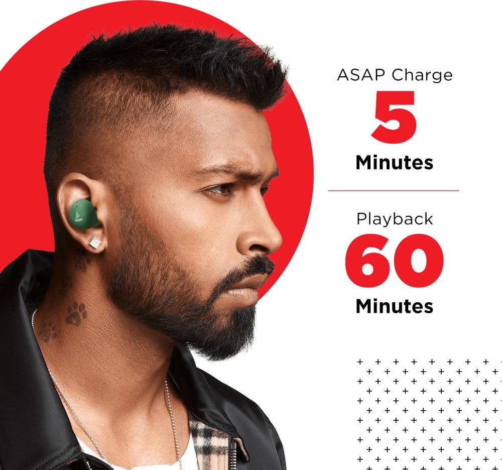 boAt Airdopes 381 with ASAP charge Bluetooth Headset (Army Green, True Wireless)