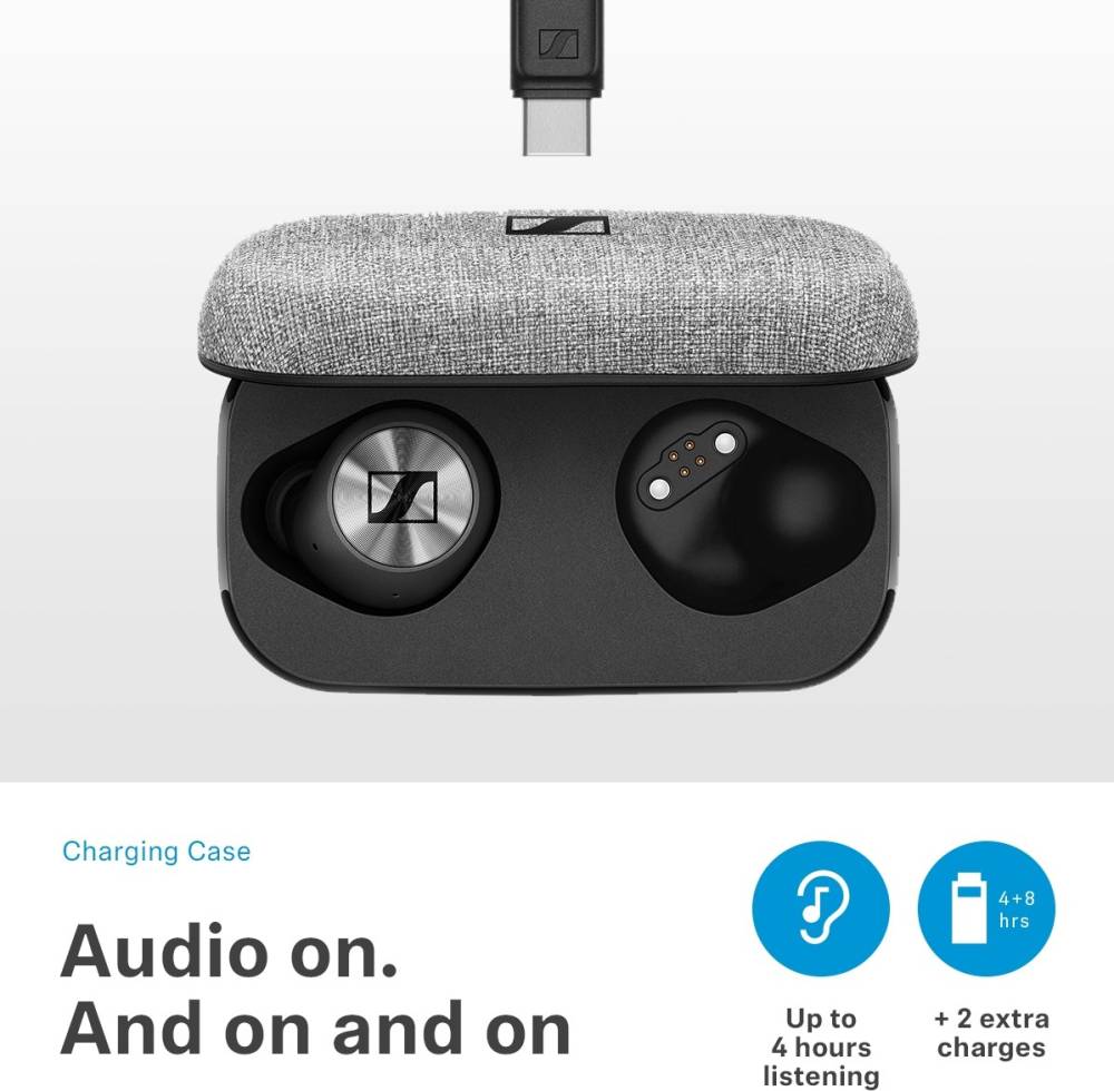 Sennheiser Momentum True Wireless Bluetooth Headset (Silver, Black, True Wireless)