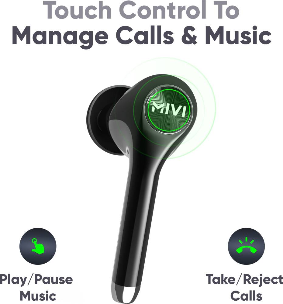 Mivi DuoPods M80 True Wireless Bluetooth Earbuds with Qualcomm Aptx, Studio Sound, Powerful Bass, 30 Hours of Battery and Ear pods with Touch Control Bluetooth Headset (Black, True Wireless) Mivi DuoPods M80 True Wireless Bluetooth Earbuds with Qualcomm Aptx, Studio Sound, Powerful Bass, 30 Hours of Battery and Ear pods with Touch Control Bluetooth Headset (Black, True Wireless)